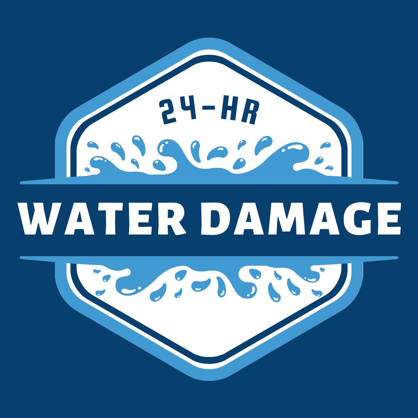 24-HR Water Damage Logo